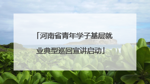 河南省青年学子基层就业典型巡回宣讲启动