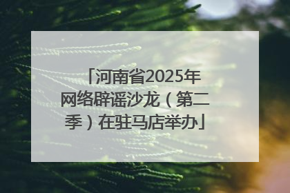 河南省2025年网络辟谣沙龙（第二季）在驻马店举办