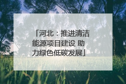 河北：推进清洁能源项目建设 助力绿色低碳发展