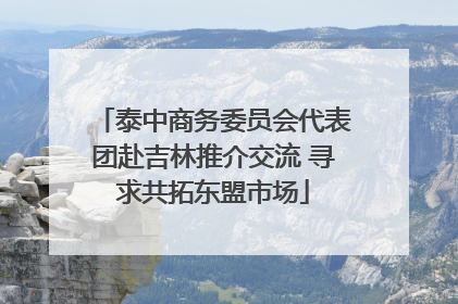 泰中商务委员会代表团赴吉林推介交流 寻求共拓东盟市场