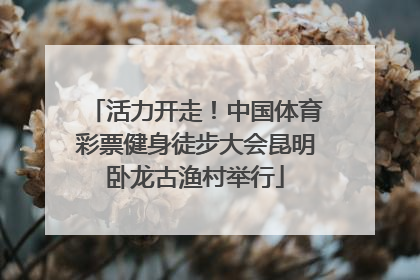活力开走！中国体育彩票健身徒步大会昆明卧龙古渔村举行