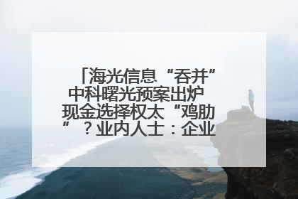 海光信息“吞并”中科曙光预案出炉 现金选择权太“鸡肋”？业内人士：企业不想大量现金流出