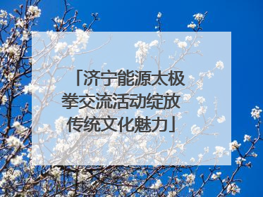 济宁能源太极拳交流活动绽放传统文化魅力