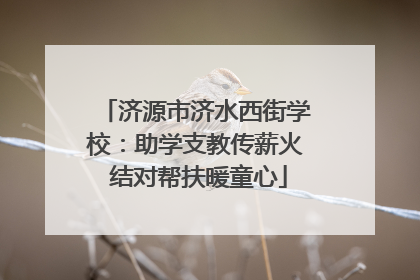 济源市济水西街学校：助学支教传薪火 结对帮扶暖童心