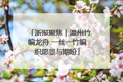 浙报聚焦｜温州竹编龙舟 一丝一竹编织愿景与期盼