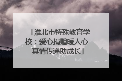 淮北市特殊教育学校：爱心捐赠暖人心 真情传递助成长