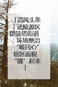 清风头条｜武陵源区锣鼓塔街道：环境整治“暖民心” 辖区面貌“靓”起来
