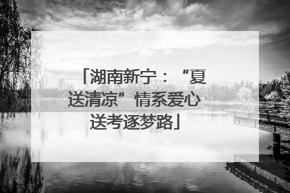 湖南新宁：“夏送清凉”情系爱心送考逐梦路