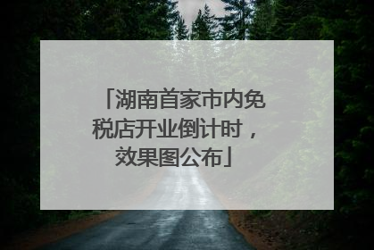 湖南首家市内免税店开业倒计时，效果图公布