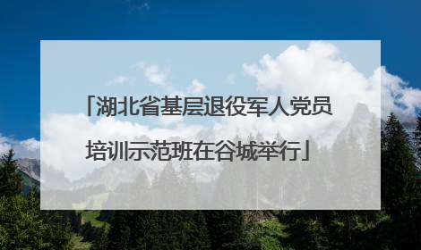 湖北省基层退役军人党员培训示范班在谷城举行