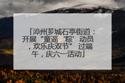 漳州芗城石亭街道：开展“童谣‘粽’动员，欢乐庆双节” 过端午，庆六一活动
