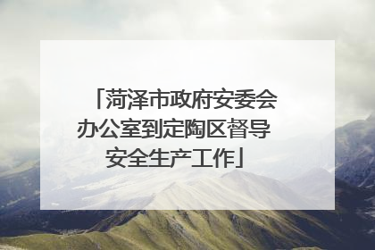 菏泽市政府安委会办公室到定陶区督导安全生产工作