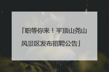职等你来！平顶山尧山风景区发布招聘公告