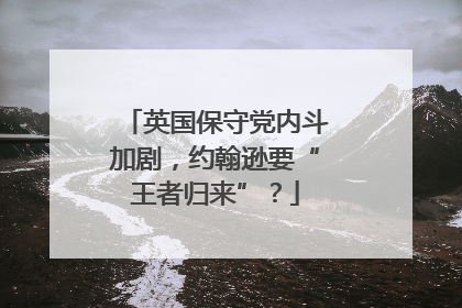 英国保守党内斗加剧，约翰逊要“王者归来”？