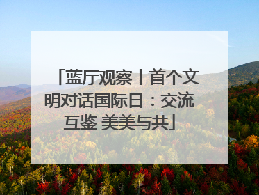 蓝厅观察丨首个文明对话国际日：交流互鉴 美美与共