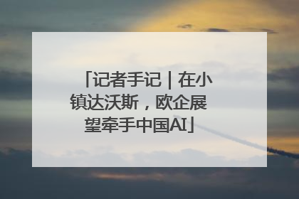 记者手记｜在小镇达沃斯，欧企展望牵手中国AI