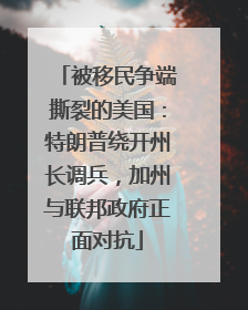 被移民争端撕裂的美国：特朗普绕开州长调兵，加州与联邦政府正面对抗