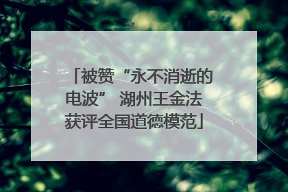 被赞“永不消逝的电波” 湖州王金法获评全国道德模范