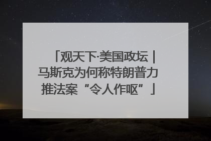观天下·美国政坛｜马斯克为何称特朗普力推法案“令人作呕”