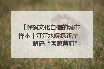 解码文化自信的城市样本｜汀江水暖绿新岸——解码“客家首府”长汀的文化自信样本