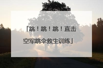 跳！跳！跳！直击空军跳伞救生训练