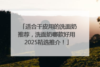 适合干皮用的洗面奶推荐，洗面奶哪款好用2025精选推介！