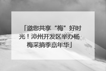 邀您共享“梅”好时光！漳州开发区举办杨梅采摘季嘉年华