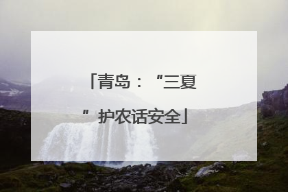 青岛：“三夏”护农话安全