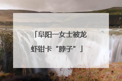 阜阳一女士被龙虾钳卡“脖子”