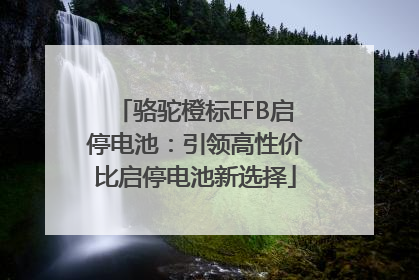 骆驼橙标EFB启停电池：引领高性价比启停电池新选择