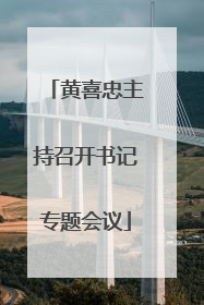 黄喜忠主持召开书记专题会议