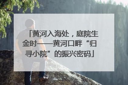 黄河入海处，庭院生金时——黄河口畔“归寻小院”的振兴密码