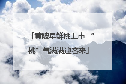 黄陂早鲜桃上市 “桃”气满满迎客来