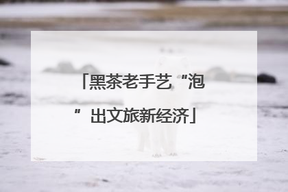 黑茶老手艺“泡”出文旅新经济