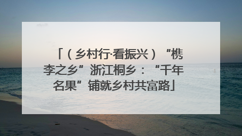 （乡村行·看振兴）“槜李之乡”浙江桐乡：“千年名果”铺就乡村共富路
