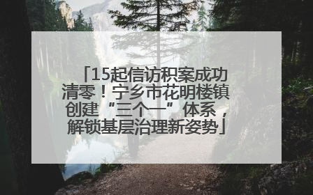 15起信访积案成功清零！宁乡市花明楼镇创建“三个一”体系，解锁基层治理新姿势