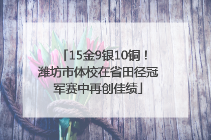 15金9银10铜！潍坊市体校在省田径冠军赛中再创佳绩
