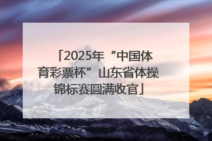 2025年“中国体育彩票杯”山东省体操锦标赛圆满收官