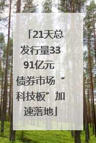 21天总发行量3391亿元 债券市场“科技板”加速落地