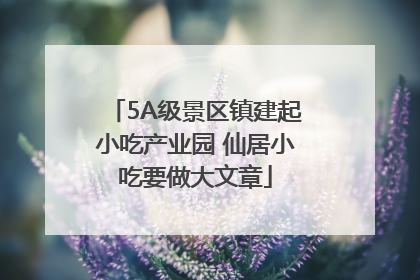 5A级景区镇建起小吃产业园 仙居小吃要做大文章