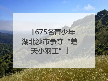 675名青少年湖北沙市争夺“楚天小羽王”