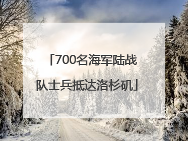 700名海军陆战队士兵抵达洛杉矶
