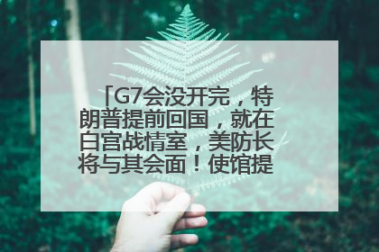 G7会没开完，特朗普提前回国，就在白宫战情室，美防长将与其会面！使馆提醒：在以中国公民尽快陆路离境！国际油价金价继续上涨